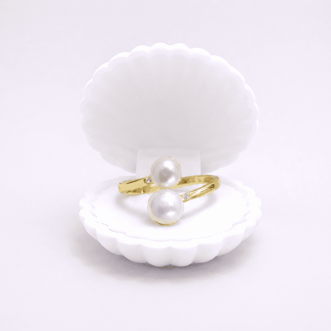 18K Gold Plated Biella Pearl Ring